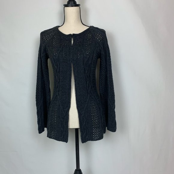 Kenar Wool Blend Faux Fur Collar Cardigan Sz S - Picture 6 of 7